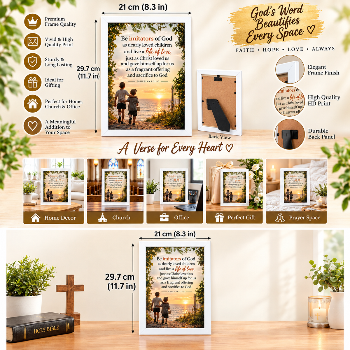 Bible Verse Frame – Ephesians 5:1-2 – Life of Love – A4