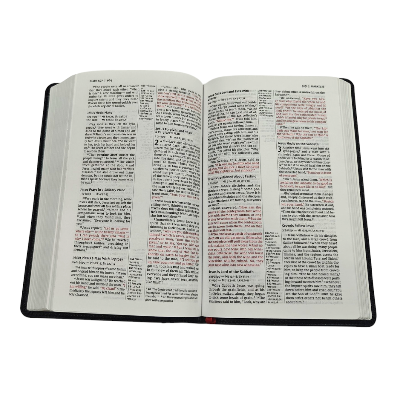 NIV Thinline Reference Bible, Leathersoft, Red Letter, Comfort Print | Study Bible, Reference Bible | Holy Bible