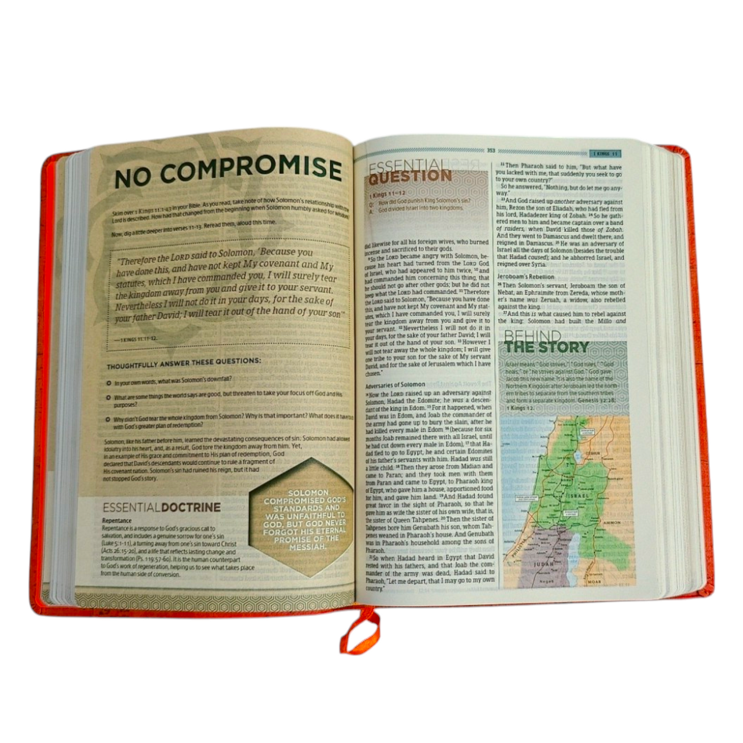 NKJV Essential Teen Study Bible | NKJV Essential Teen Study Bible – Orange Cork LeatherTouch | Holy Bible