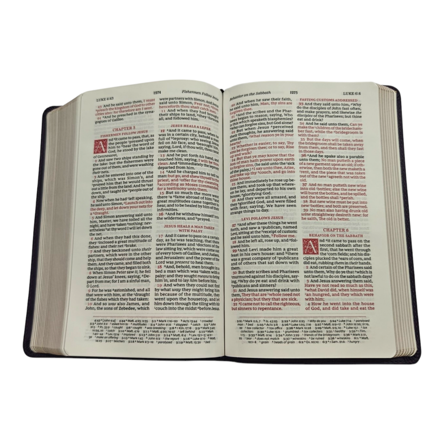 KJV Personal Size Reference Bible Sovereign Collection Black Premium Goatskin Leather Premier Collection Comfort Print | Study Bible, Reference