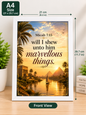 Bible Verse Frame – Micah 7:15 A4 White