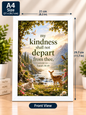 Bible Verse Frame – Isaiah 54:10 A4 – My Kindness Shall Not Depart – White