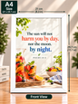 Bible Verse Frame – A4 – PSALMS 121:6 – White