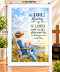 Bible Verse Frame – Numbers 6:24-25 White – A4