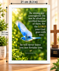 Bible Verse Frame – Deuteronomy 31:6 – 21 × 29.7 cm – White