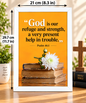 Bible Verse Frame – Psalm 46:1 – 21 × 29.7 cm