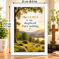Bible Verse Frame – Psalm 23:1 – The Lord Is My Shepherd – A4