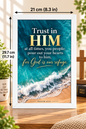 Bible Verse Frame – Psalm 62:8 A4 – Trust in Him