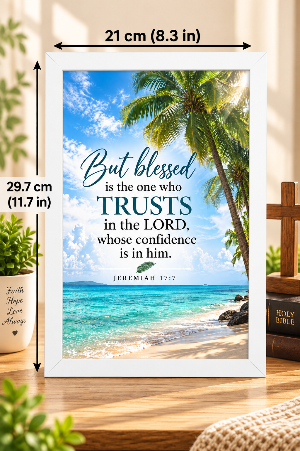 Bible Verse Frame – Jeremiah 17:7 – Trusts in the Lord – A4
