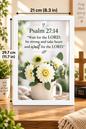 Bible Verse Frame – Psalm 27:14 – Wait for the Lord – A4