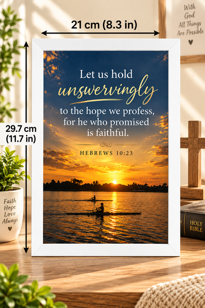 Bible Verse Frame – Hebrews 10:23 – Hold Unswervingly – A4