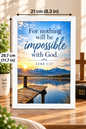 Bible Verse Frame – Luke 1:37 – Nothing Is Impossible – A4