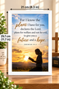 Bible Verse Frame – Jeremiah 29:11 – Future and Hope – A4