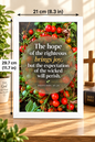 Bible Verse Frame – Proverbs 10:28 – Hope Brings Joy – A4