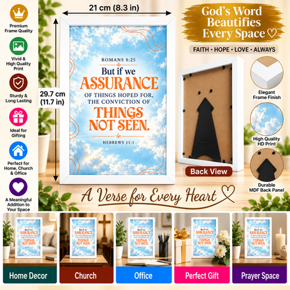 Bible Verse Frame – Hebrews 11:1 – Faith & Assurance – A4