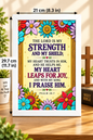 Bible Verse Frame – Psalm 28:7 – The Lord Is My Strength – A4