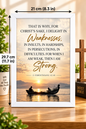 Bible Verse Frame – 2 Corinthians 12:10 White – A4