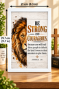 Bible Verse Frame – Joshua 1:6 – 21 × 29.7 cm – White
