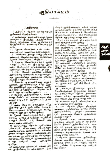 Tamil Bible Compact Edition with Zipper Closure - Premium Black Leatherette Cover