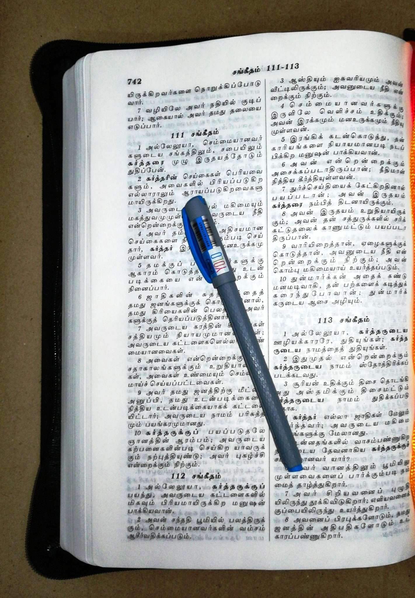 OV 75 Z Korean Tamil Bible - Black Cover, Silver Edges, Zipper Closure, Standard Edition (ISBN: 9788122130843)