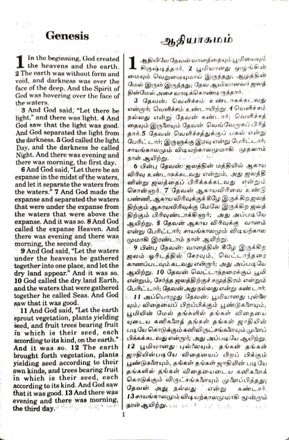 Tamil-English Parallel Bible (Large Print, Burgundy Leather Bound) - BSI Edition, ISBN 9789393511874