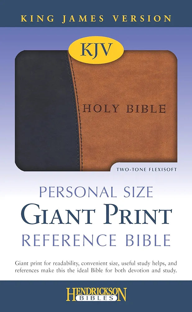 KJV Personal Size Giant Print Reference Bible Imitation Leather Teal Gray | Study Bible, Reference Bible | Holy Bible