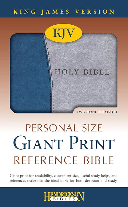 KJV Personal Size Giant Print Reference Bible Imitation Leather Teal Gray | Study Bible, Reference Bible | Holy Bible
