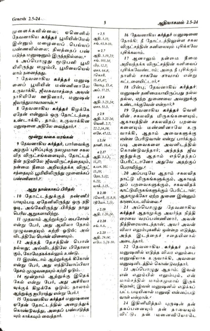 Tamil Bible Center Column Reference Edition - Demi Size, Black Hardcover (ISBN: 9788122137576)