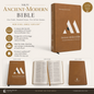 NKJV, Ancient-Modern Bible, Leathersoft, Brown | English Bible, Holy Bible