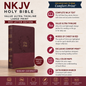 NKJV Value Thinline Bible Large Print Imitation Leather Burgundy Red Letter Edition | English Bible, Holy Bible