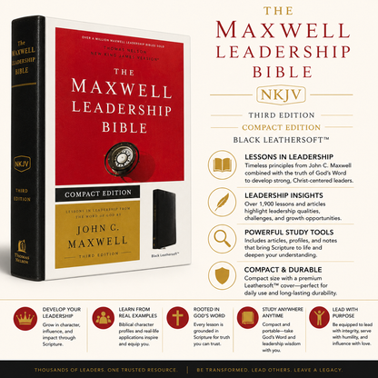 NKJV Maxwell Leadership Bible Third Edition Compact Hardcover Comfort Print | English Bible, Holy Bible