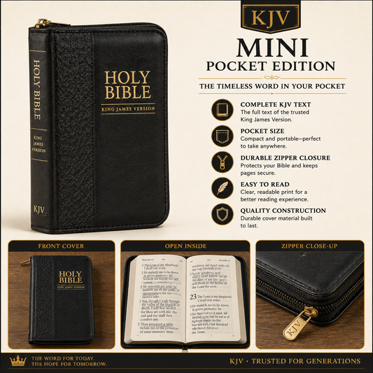 KJV Mini Pocket Edition Bible | KJV Mini Pocket Edition Bible – Brown Cover | Holy Bible