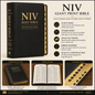 NIV Giant Print Bible, Thumb Index, Gold Gilt Edges, Black | English Bible, Holy Bible