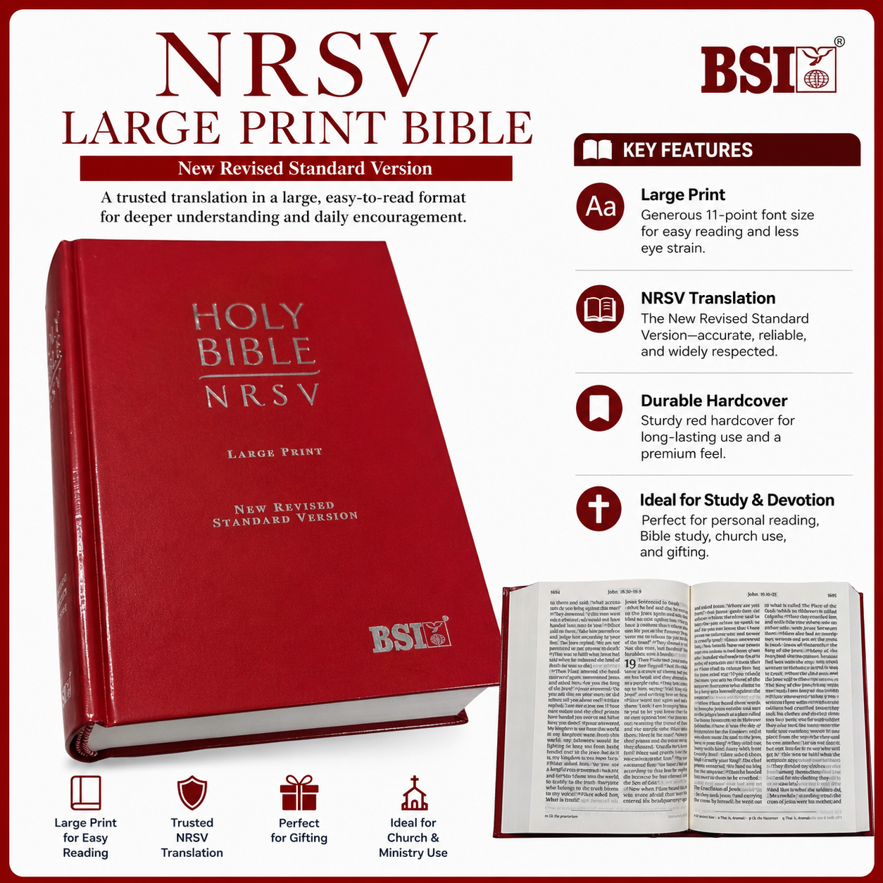 NRSV Large Print Bible | English Bible, Holy Bible