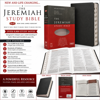 The Jeremiah Study Bible NKJV Jacketed Hardcover | Study Bible, Reference Bible | Holy Bible