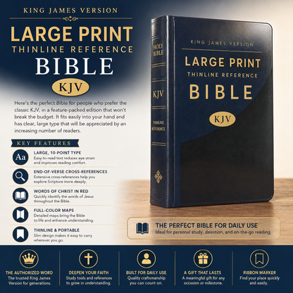 KJV Large Print Thinline Reference Bible King James Version | Study Bible, Reference Bible | Holy Bible