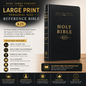KJV Large Print Personal Size Reference Bible Black LeatherTouch King James Version | Study Bible, Reference Bible | Holy Bible