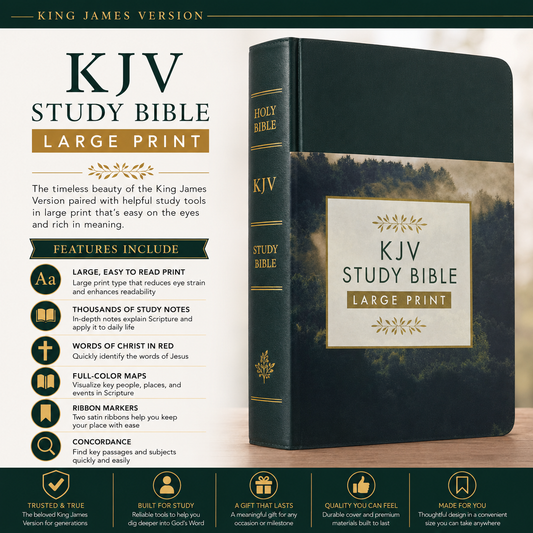 KJV Study Bible Large Print King James Version | Study Bible, Reference Bible | Holy Bible