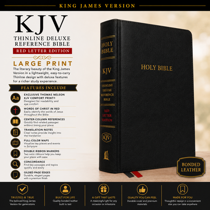 KJV Thinline Deluxe Reference Bible King James Version | Study Bible, Reference Bible | Holy Bible