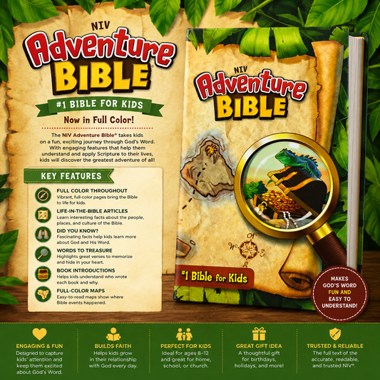 NIV Adventure Bible Hardcover Full Color New International Version | Kids Bible, Children's Bible | Holy Bible
