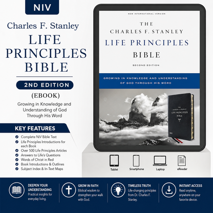 NIV, Charles F. Stanley Life Principles Bible, 2nd Edition | Study Bible, Reference Bible | Holy Bible