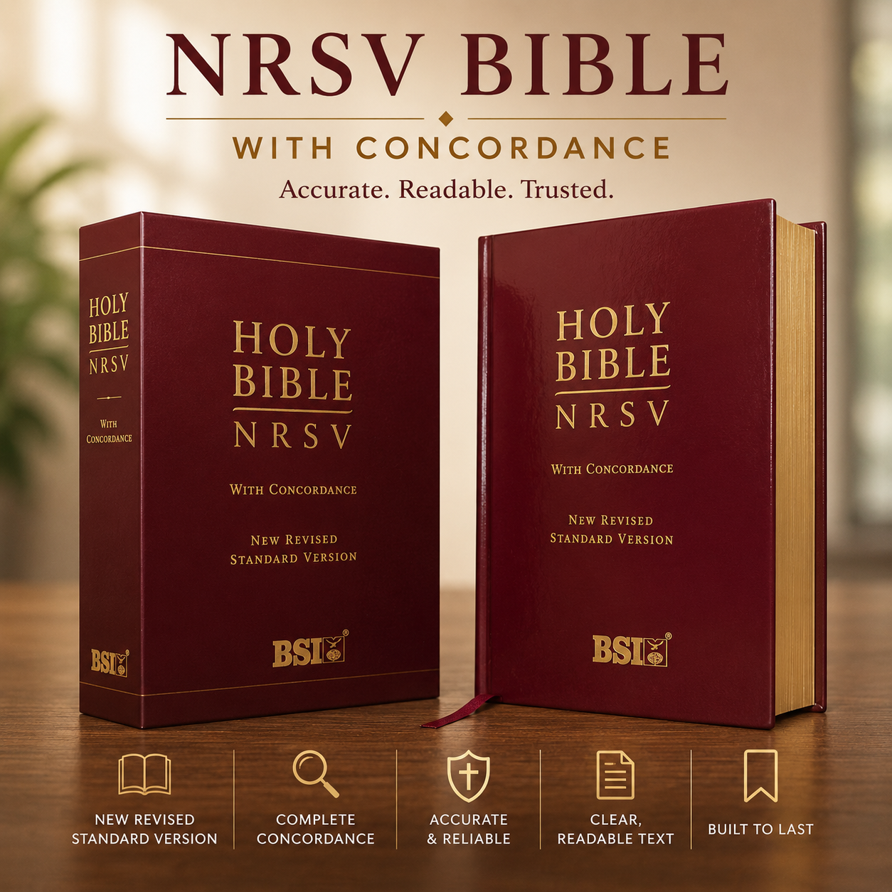 NRSV Bible with Concordance, New Revised Standard Version (Old & New Testament) | Bible Commentary, Bible Reference | English Christian Book