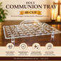 Holy Communion Tray, 40 Cup, Premium Stainless Steel Stackable Communion Serving Tray for Churches | Communion Tray, Communion Cups