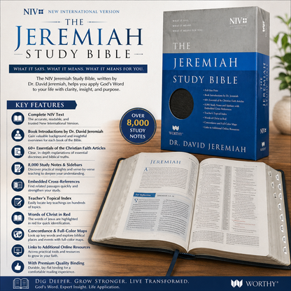 NIV Jeremiah Study Bible, Dr. David Jeremiah, Red Letter Edition | Study Bible, Reference Bible | Holy Bible