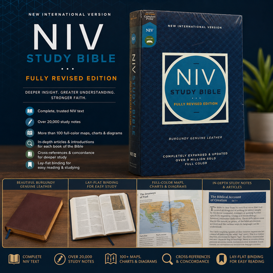 NIV Study Bible, Fully Revised Edition, Red Letter, Comfort Print | Study Bible, Reference Bible | Holy Bible
