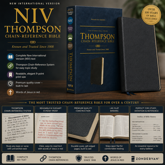 NIV Thompson Chain-Reference Bible, Red Letter, Comfort Print | Study Bible, Reference Bible | Holy Bible