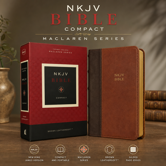 NKJV Compact Bible, Maclaren Series, Leathersoft, Comfort Print (Hand-Sized Travel Bible) | English Bible, Holy Bible
