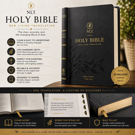 NLT Holy Bible, New Living Translation, Clear, Accurate & Easy-to-Read Bible for Daily Reading & Study (Complete Old & New Testament) | English