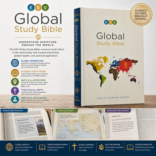 ESV Global Study Bible, 12,000 Study Notes, Global Articles, Maps & Cross-References for Christians Everywhere (English Standard Version,
