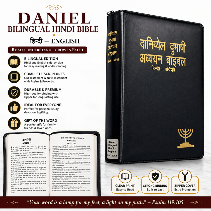 Daniel Bilingual Hindi-English Bible, Parallel Hindi & English Reference Holy Bible (All 66 Books, Side-by-Side Text) | Bilingual Bible, Parallel